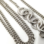 Chanel Necklace Logo CC Silver Plated — view 8
