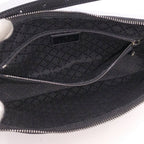Gucci Lunetta Small Cross Sherry Line Leather Black Shoulder Bag — view 9