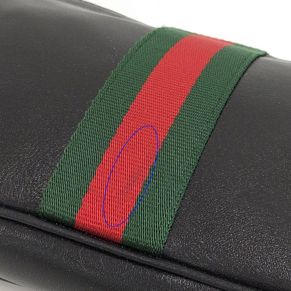 Gucci Lunetta Small Cross Sherry Line Leather Black Shoulder Bag — view 6