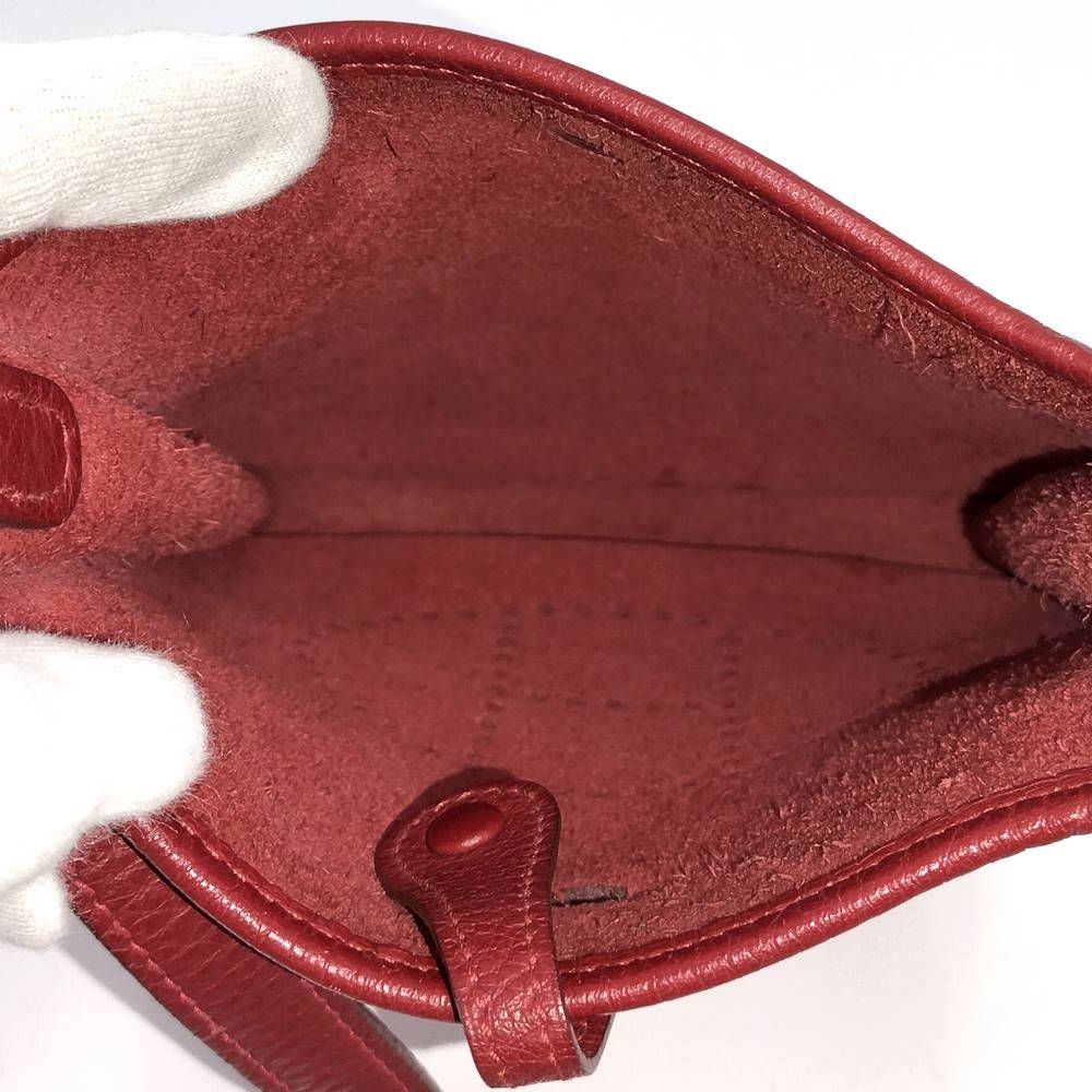 Hermes Shoulder Bag Evelyne TPM Red Leather — view 8