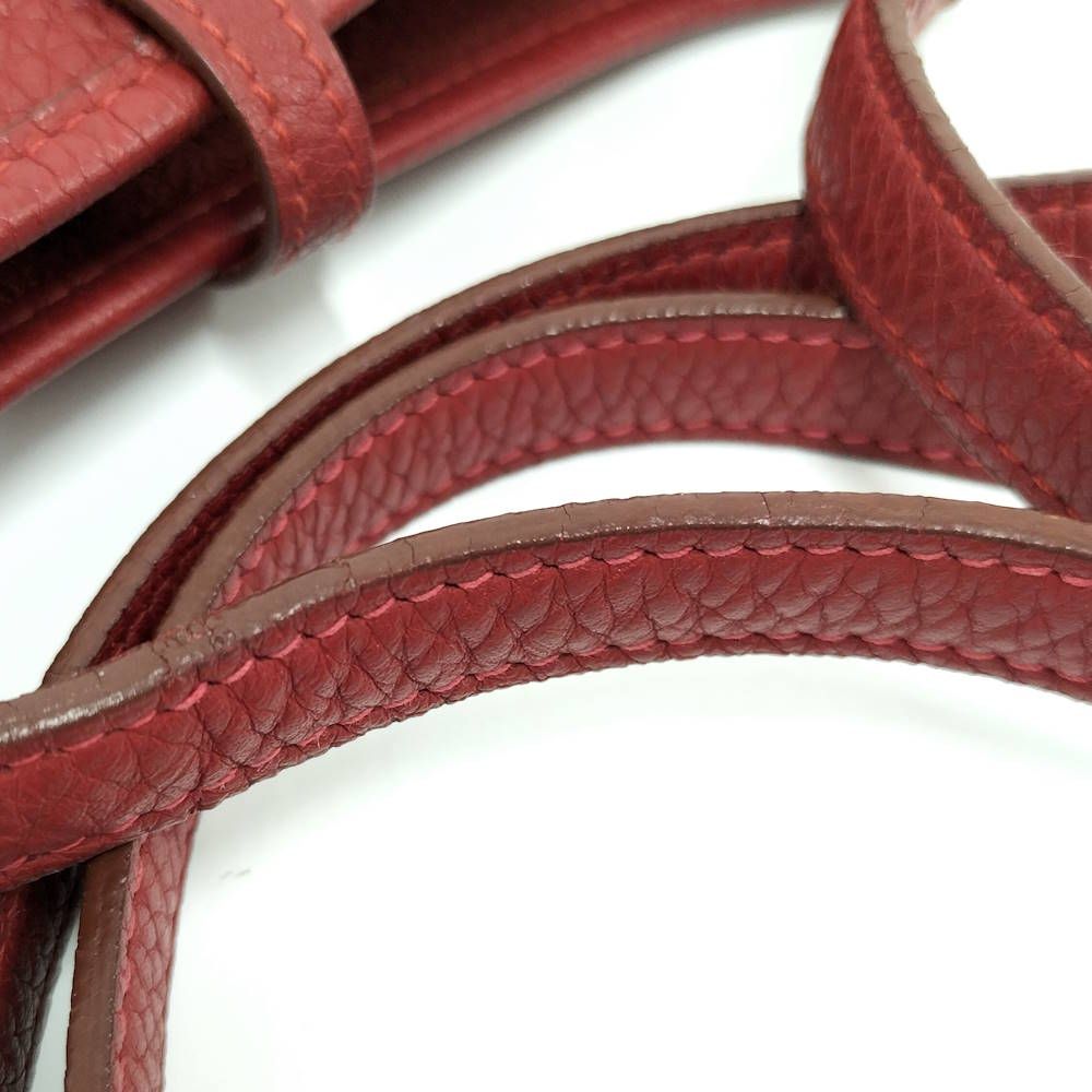 Hermes Shoulder Bag Evelyne TPM Red Leather — view 6