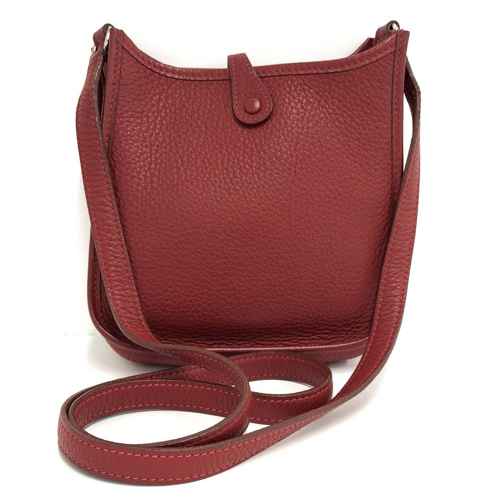 Hermes Shoulder Bag Evelyne TPM Red Leather — view 2