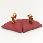 Hermes Earrings Triangle Leather Gold — view 6