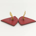Hermes Earrings Triangle Leather Gold — view 7