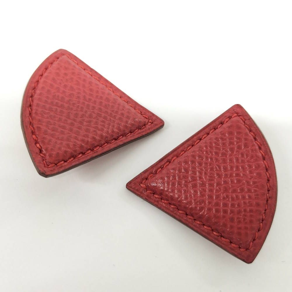 Hermes Earrings Triangle Leather Gold — view 5