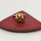 Hermes Earrings Triangle Leather Gold — view 9