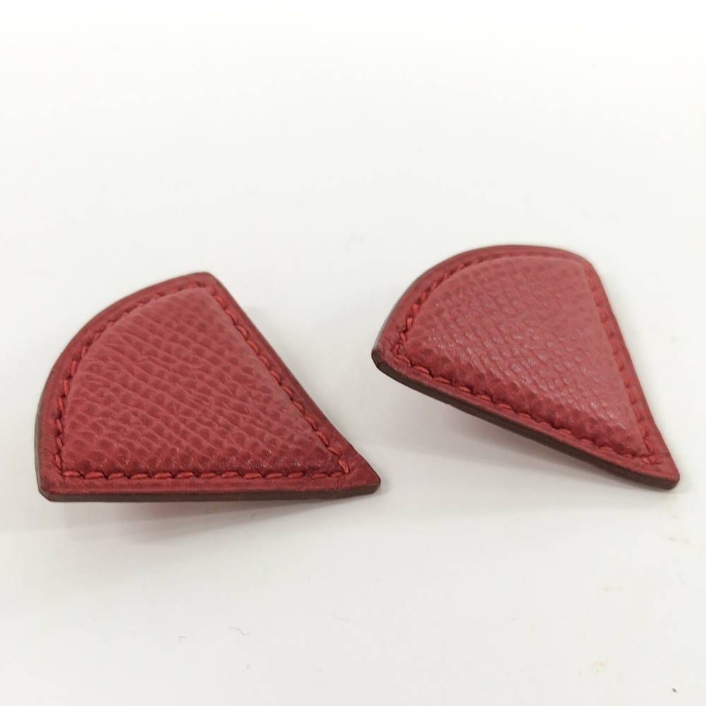 Hermes Earrings Triangle Leather Gold — view 3