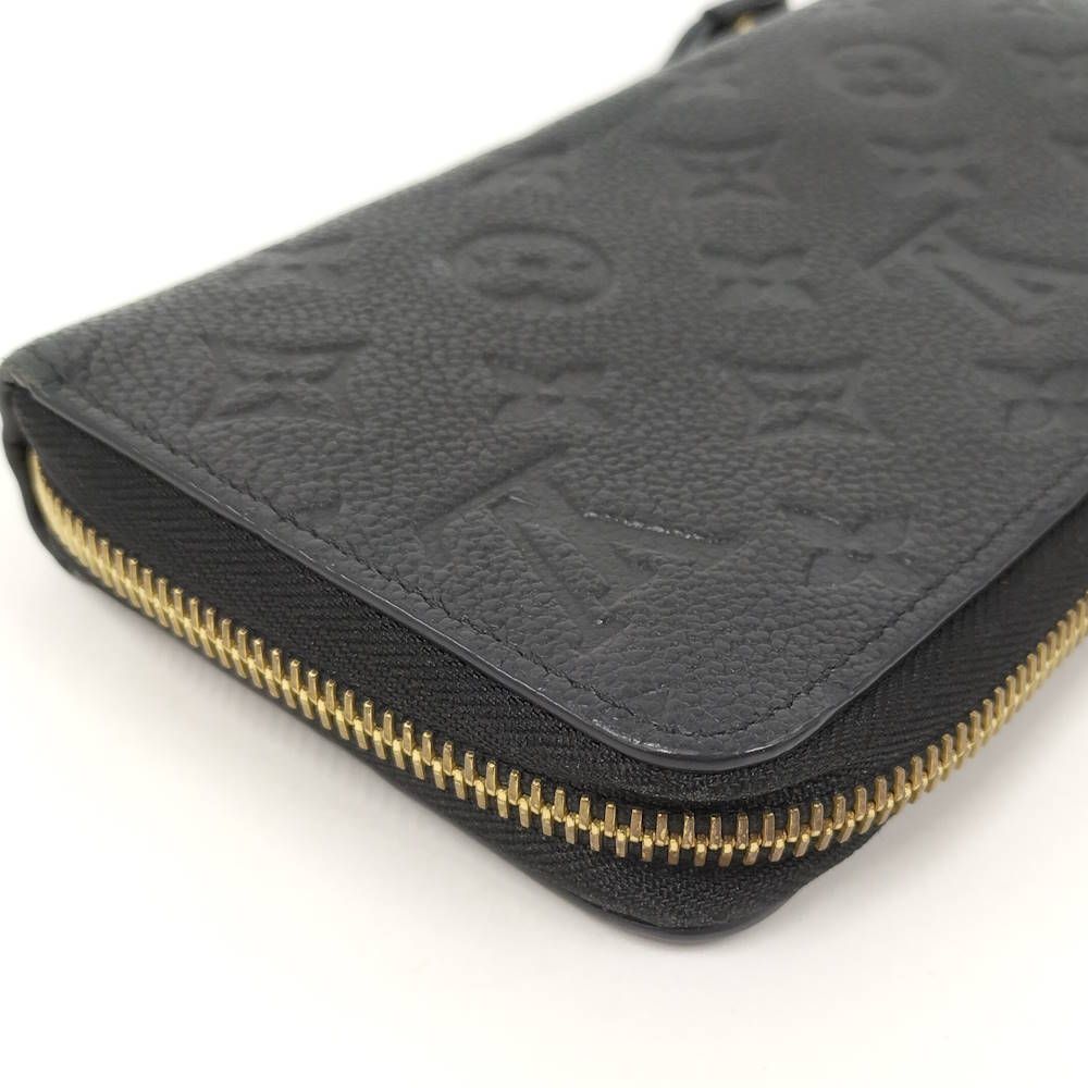 Louis Vuitton Zippy Wallet Zip Around Monogram Empreinte Noir Black — view 6