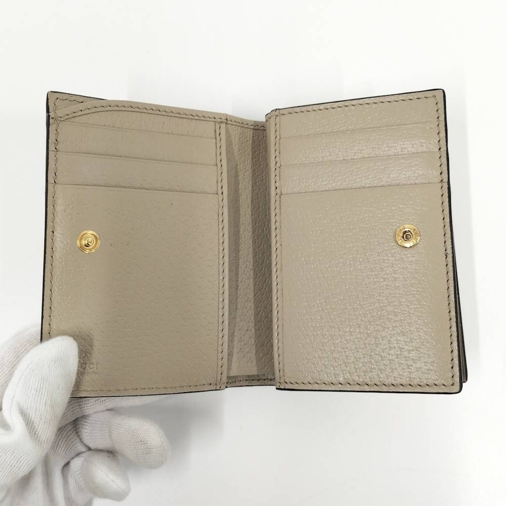 Gucci Bifold Wallet Ophidia GG Compact Supreme Leather Beige Brown — view 2