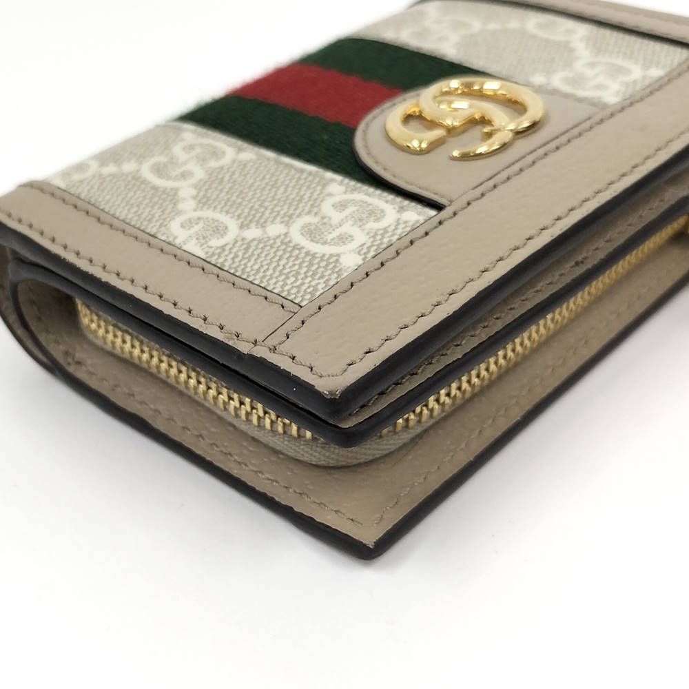 Gucci Bifold Wallet Ophidia GG Compact Supreme Leather Beige Brown — view 5