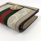 Gucci Bifold Wallet Ophidia GG Compact Supreme Leather Beige Brown — view 4