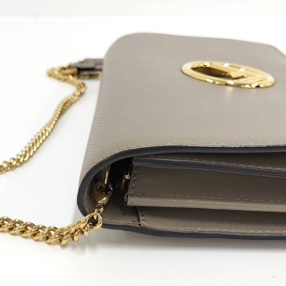 Fendi Chain Wallet F's Leather Grey — view 6