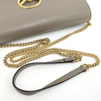 Fendi Chain Wallet F's Leather Grey — view 4