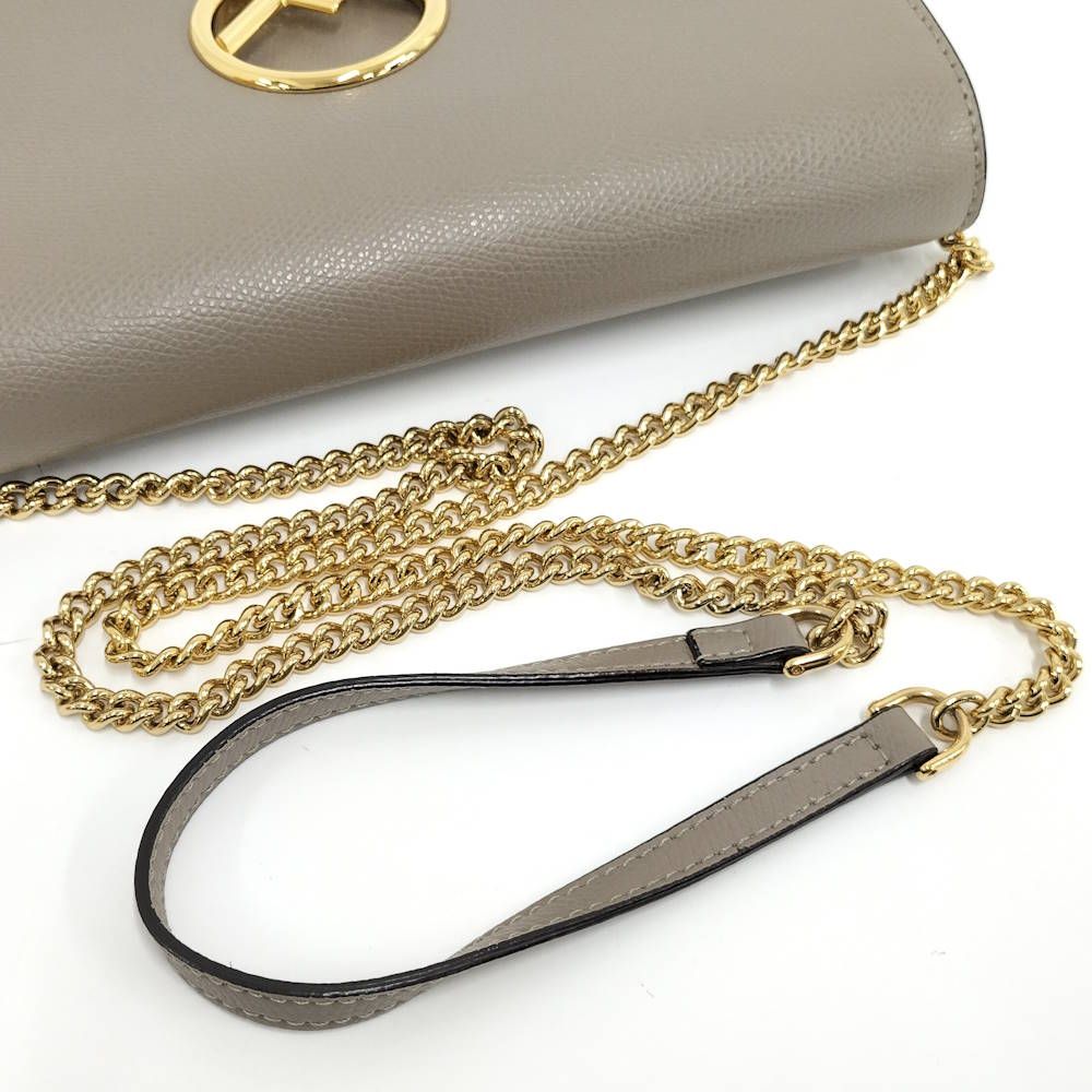 Fendi Chain Wallet F's Leather Grey — view 4