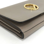 Fendi Chain Wallet F's Leather Grey — view 3