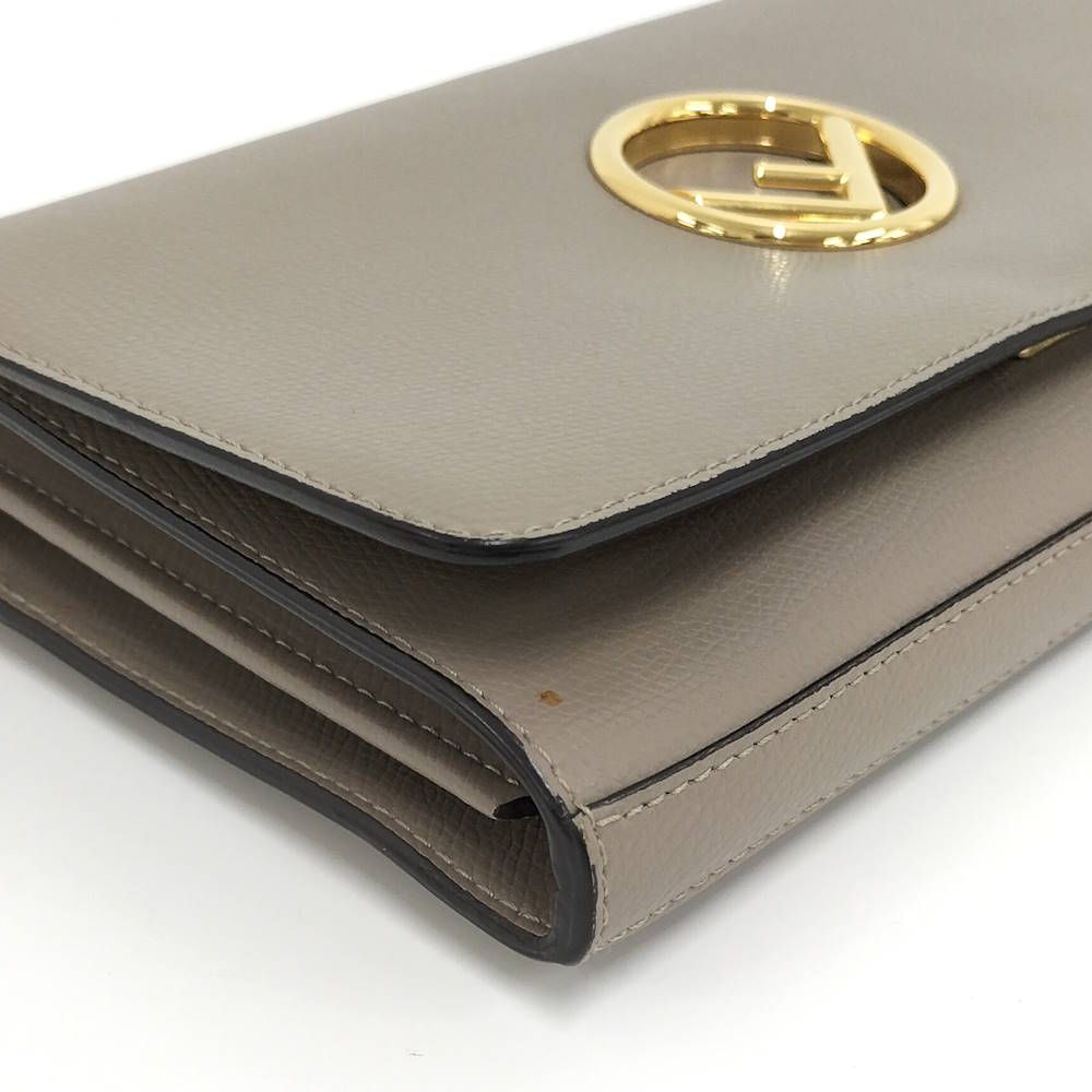 Fendi Chain Wallet F's Leather Grey — view 3