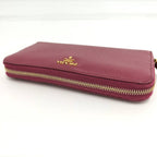 Prada Vitterom Blue Zip Around Wallet Pink — view 7