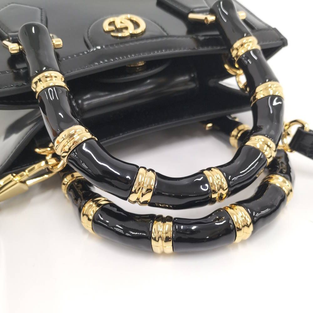 Gucci Diana Small Tote 2-Way Shoulder Bag Leather Black — view 6