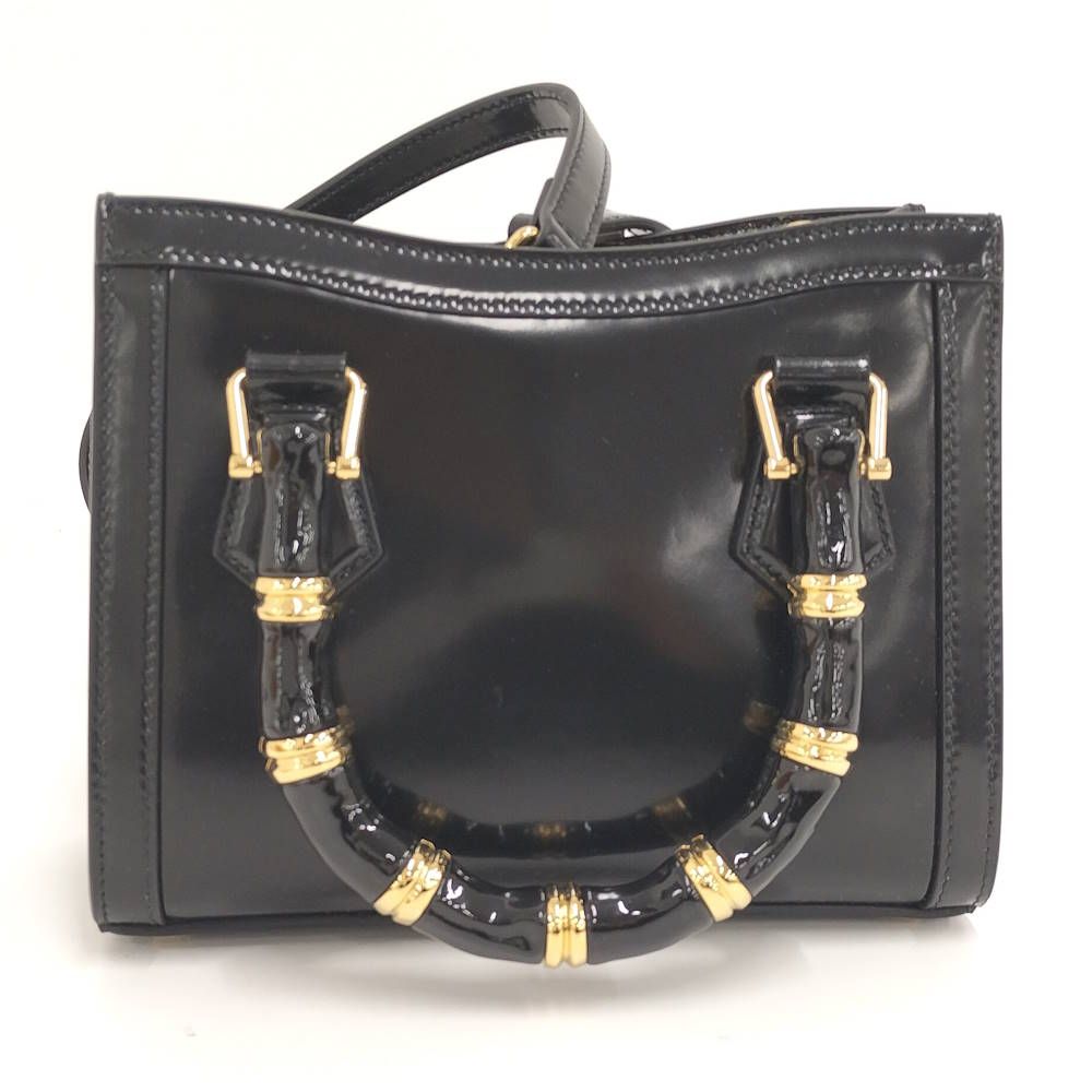Gucci Diana Small Tote 2-Way Shoulder Bag Leather Black — view 2