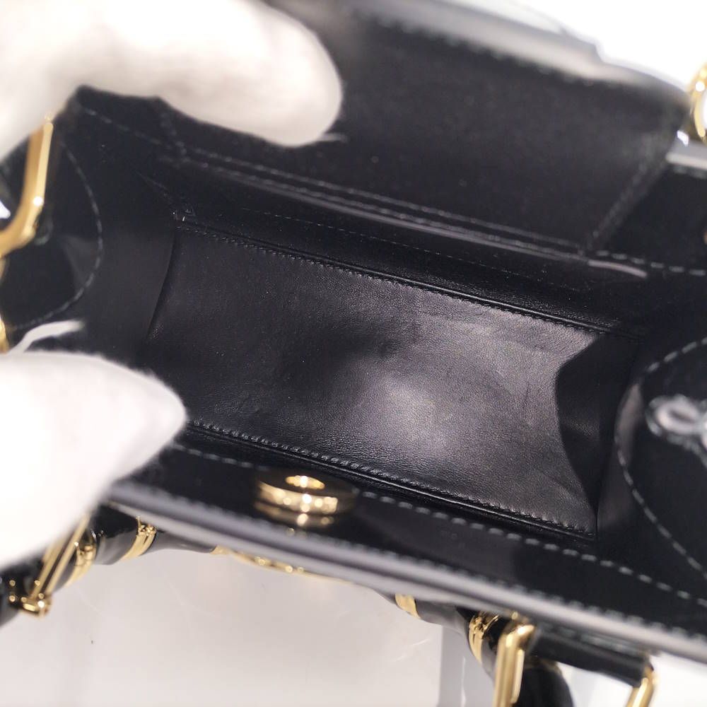 Gucci Diana Small Tote 2-Way Shoulder Bag Leather Black — view 8