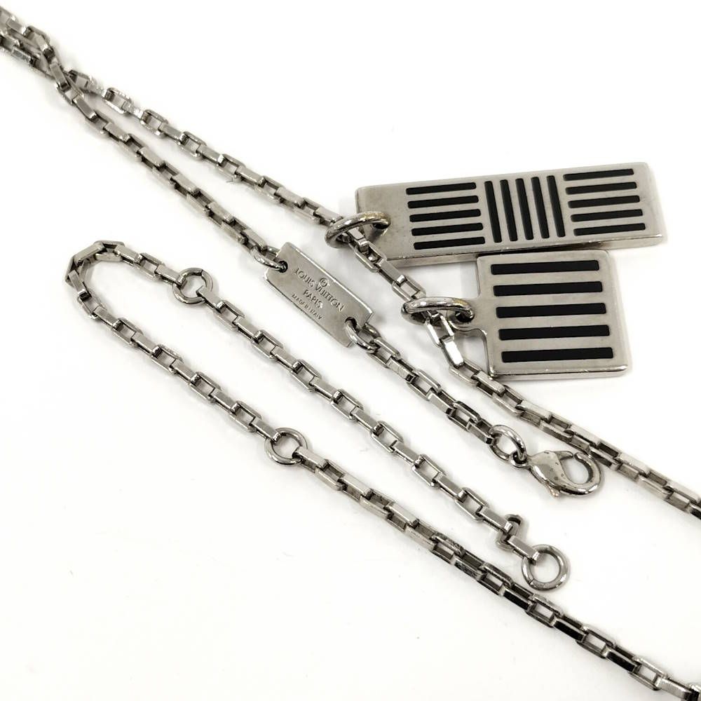 Louis Vuitton Collier Damier Colors Necklace Plated Silver — view 4