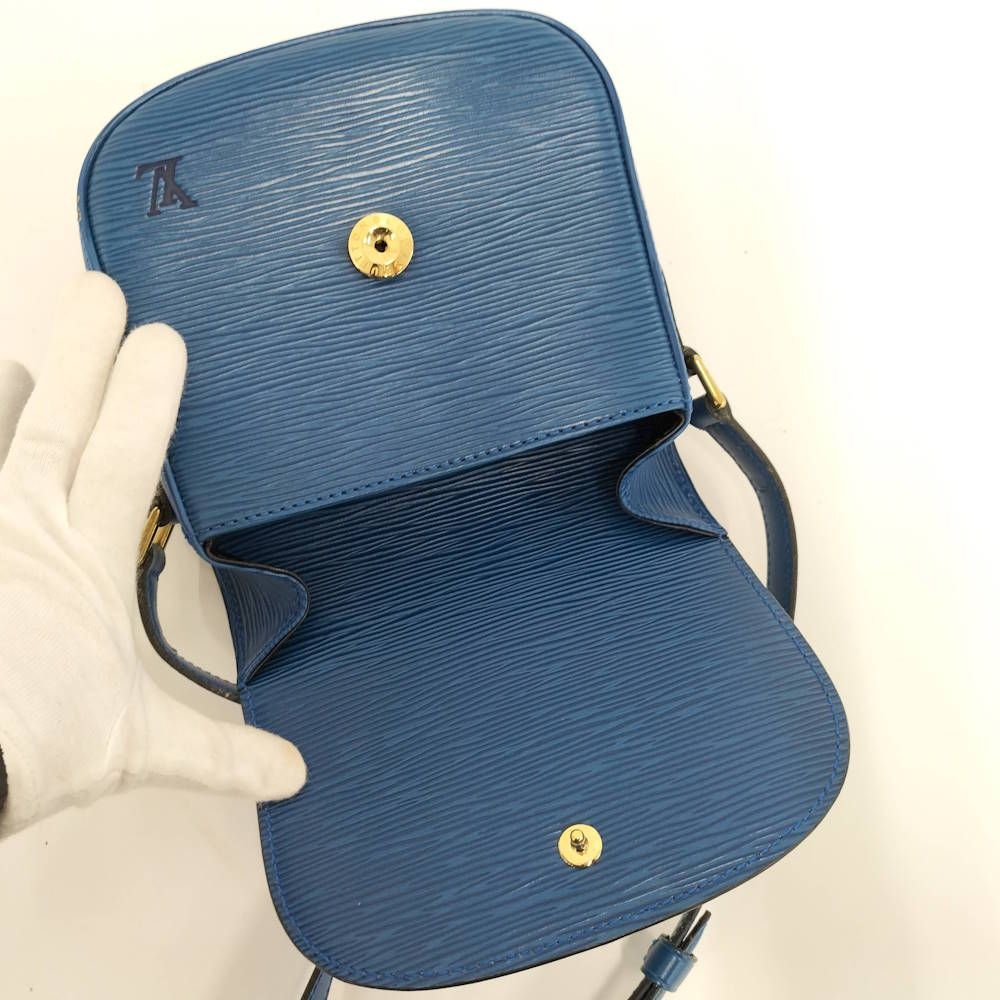 Louis Vuitton Saint Cloud Shoulder Bag Epi Toledo Blue — view 7