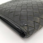 Bottega Veneta Bifold Wallet Intrecciato Leather Gray — view 4