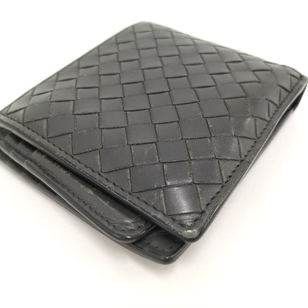 Bottega Veneta Bifold Wallet Intrecciato Leather Gray — view 6