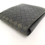 Bottega Veneta Bifold Wallet Intrecciato Leather Gray — view 5