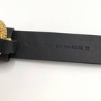 Dior Belt Logo Rhinestone Leather Black List 75 — view 8
