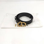 Dior Belt Logo Rhinestone Leather Black List 75 — view 9