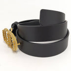 Dior Belt Logo Rhinestone Leather Black List 75 — view 3