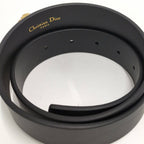 Dior Belt Logo Rhinestone Leather Black List 75 — view 7