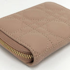 Dior Lady Mini Wallet Cannage Beige Pink — view 6