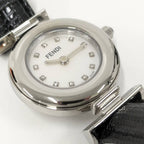 Fendi Watch Quartz Black Leather White Shell Dial — view 8