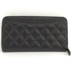 Chanel Zip Around Wallet Caviar Leather Black — view 3