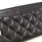 Chanel Zip Around Wallet Caviar Leather Black — view 6