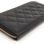 Chanel Zip Around Wallet Caviar Leather Black — view 5