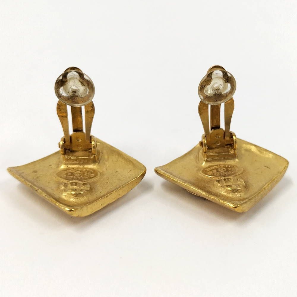 Chanel Earrings CC Logo Square — view 5