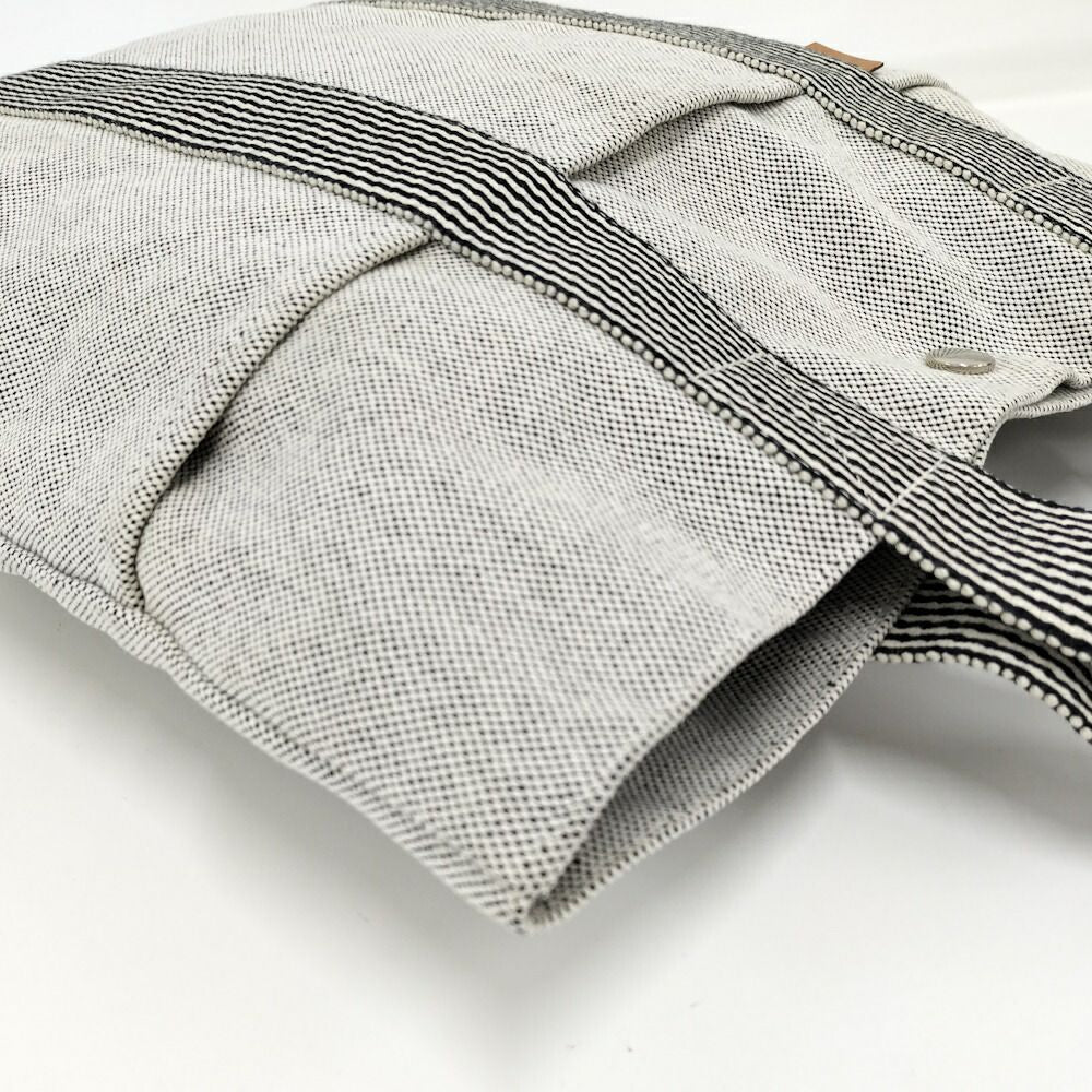 Hermes Tote New Fourre Tout Cabas Canvas Gray — view 8