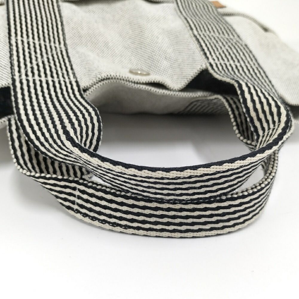 Hermes Tote New Fourre Tout Cabas Canvas Gray — view 7