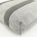 Hermes Tote New Fourre Tout Cabas Canvas Gray — view 3