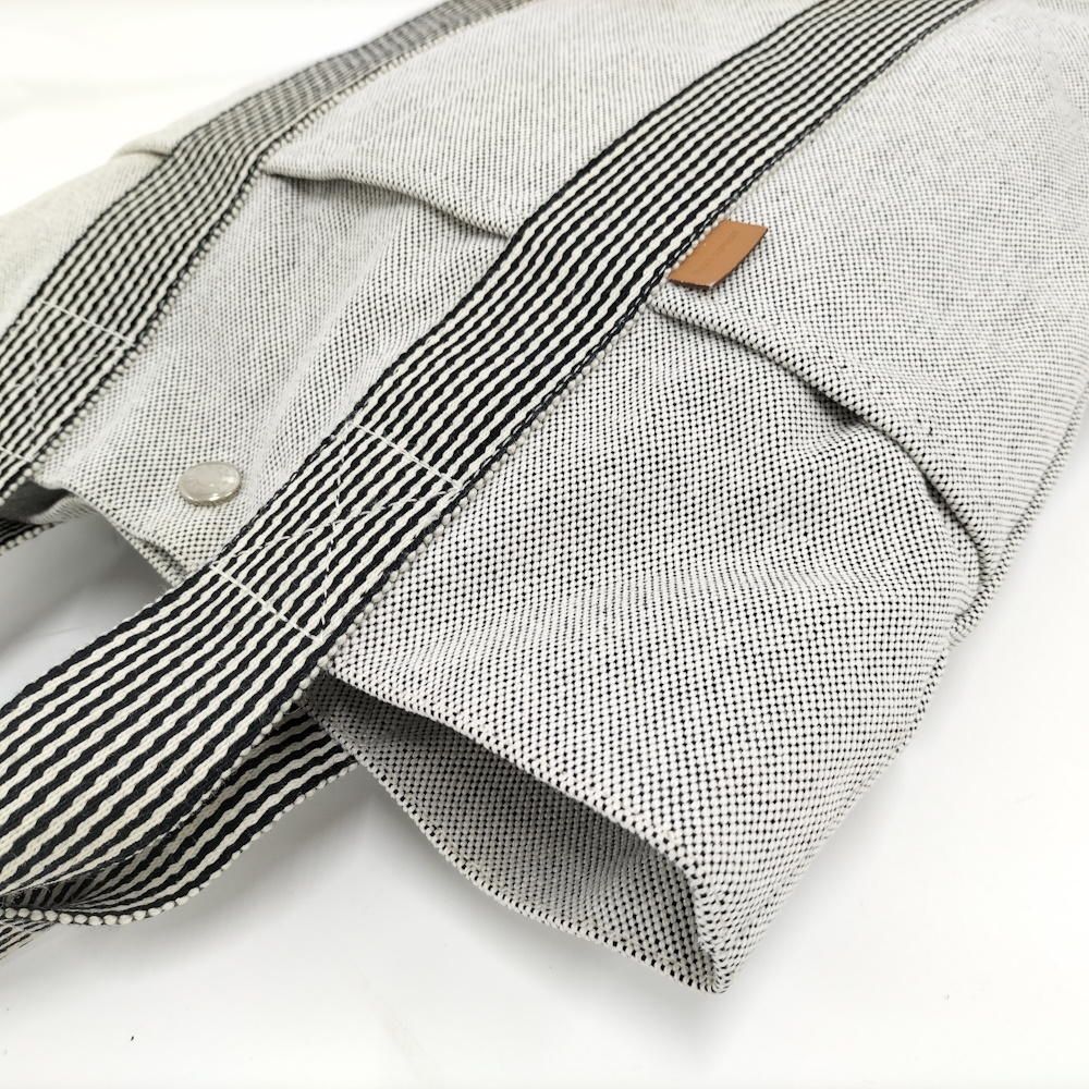 Hermes Tote New Fourre Tout Cabas Canvas Gray — view 6