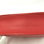 Chanel Chain Shoulder Bag CC Logo Quilted Leather Red — view 7