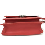 Chanel Chain Shoulder Bag CC Logo Quilted Leather Red — view 5