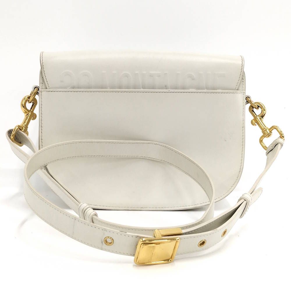 Dior Bobi Shoulder Bag CD Logo Leather White — view 2
