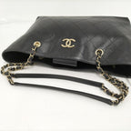 Chanel Chain Shoulder Bag Calf Black — view 6