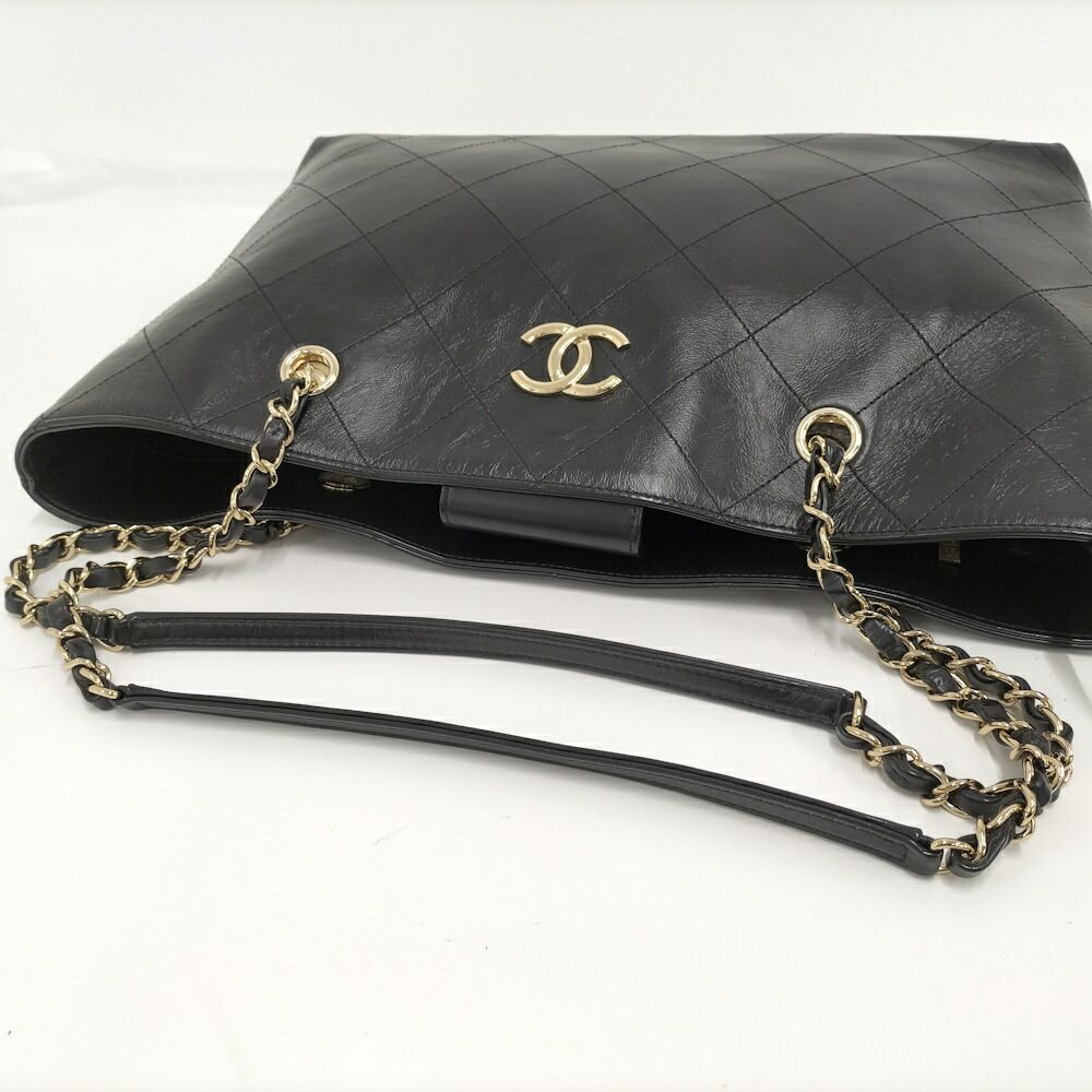 Chanel Chain Shoulder Bag Calf Black — view 6