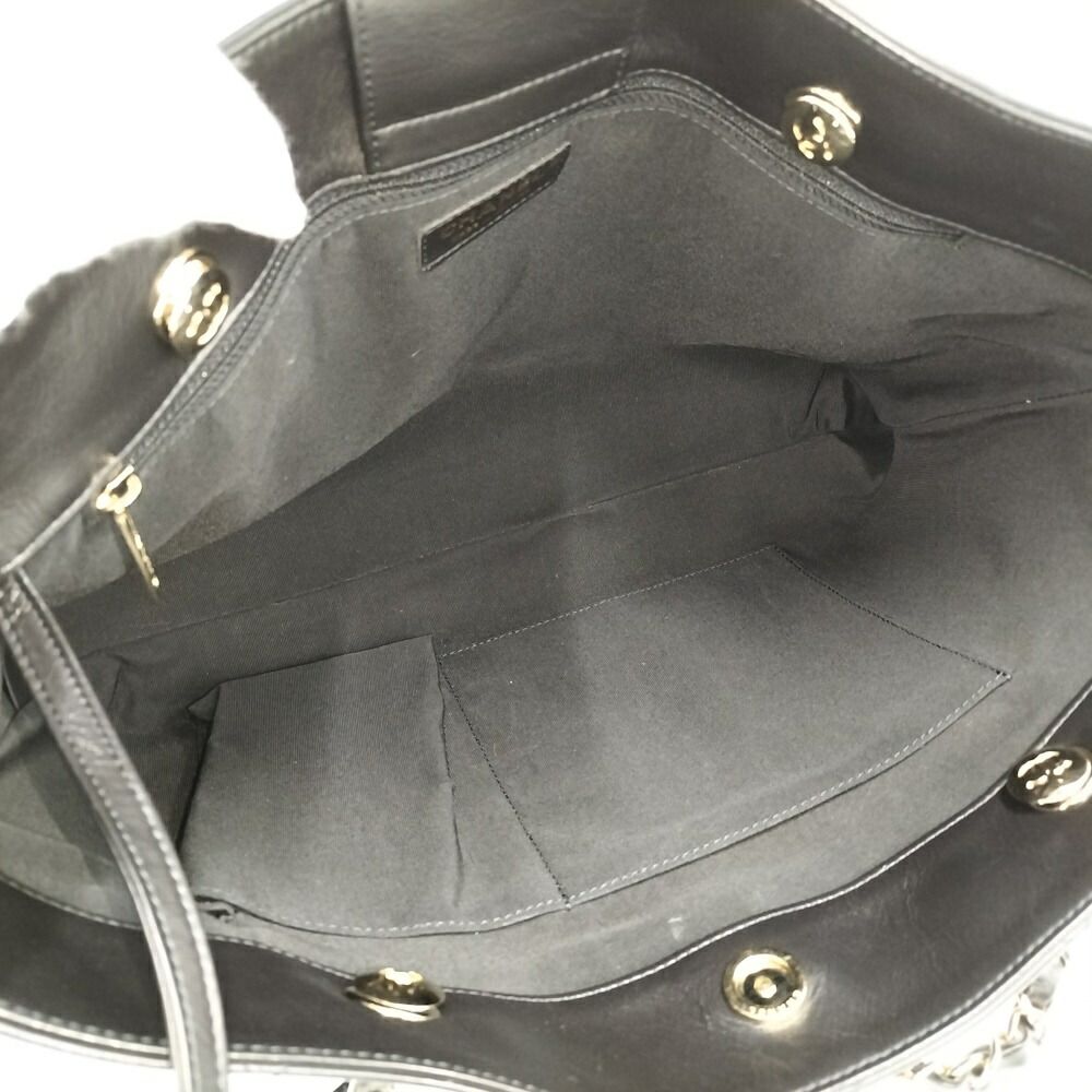 Chanel Chain Shoulder Bag Calf Black — view 8