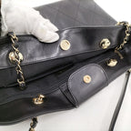 Chanel Chain Shoulder Bag Calf Black — view 7